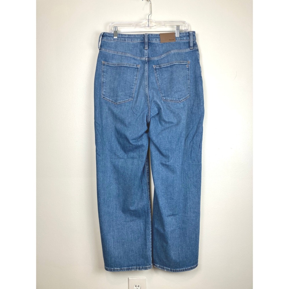 Madewell Curvy Slim Wide Leg Denim Jean Women's Blue Size 30 Tall Boho Casual - Picture 3 of 6